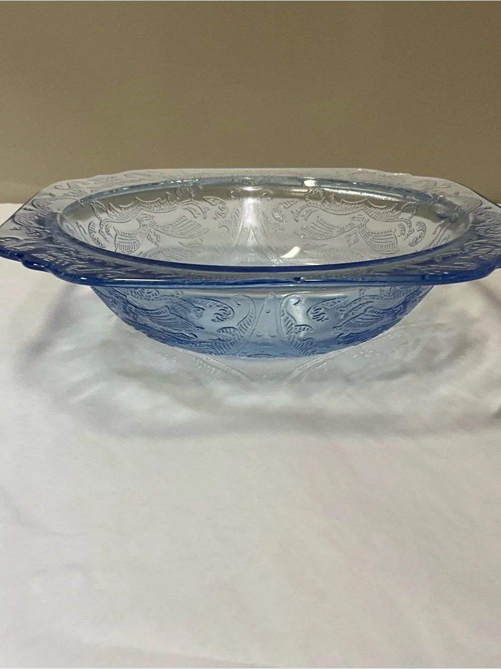 Vintage Indiana Glass Recollection Blue Soup/Salad Bowl Madrid Pattern
